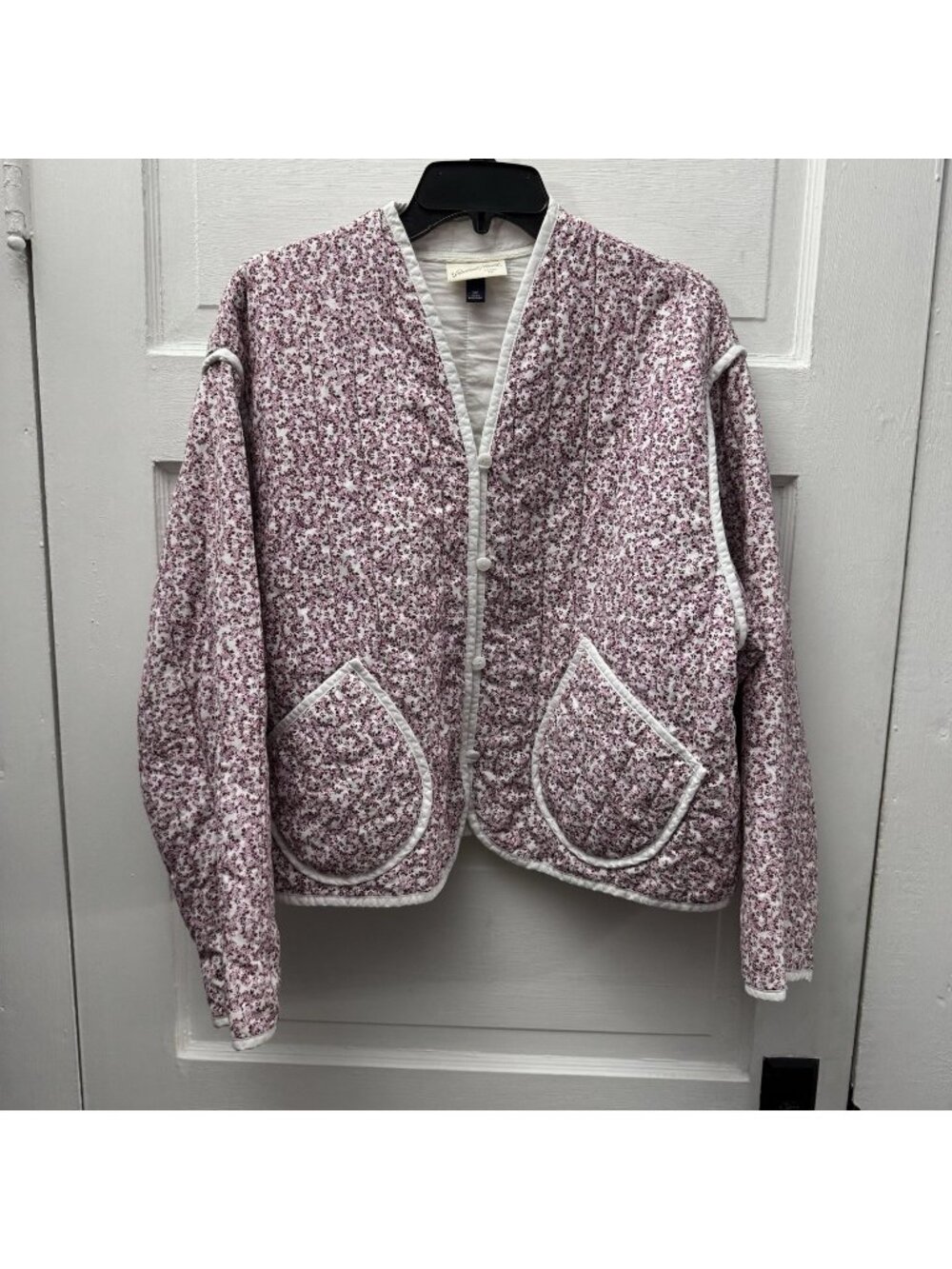 Universal Thread Quilted Floral Jacket XXL Cottagecore Prairie Pink
